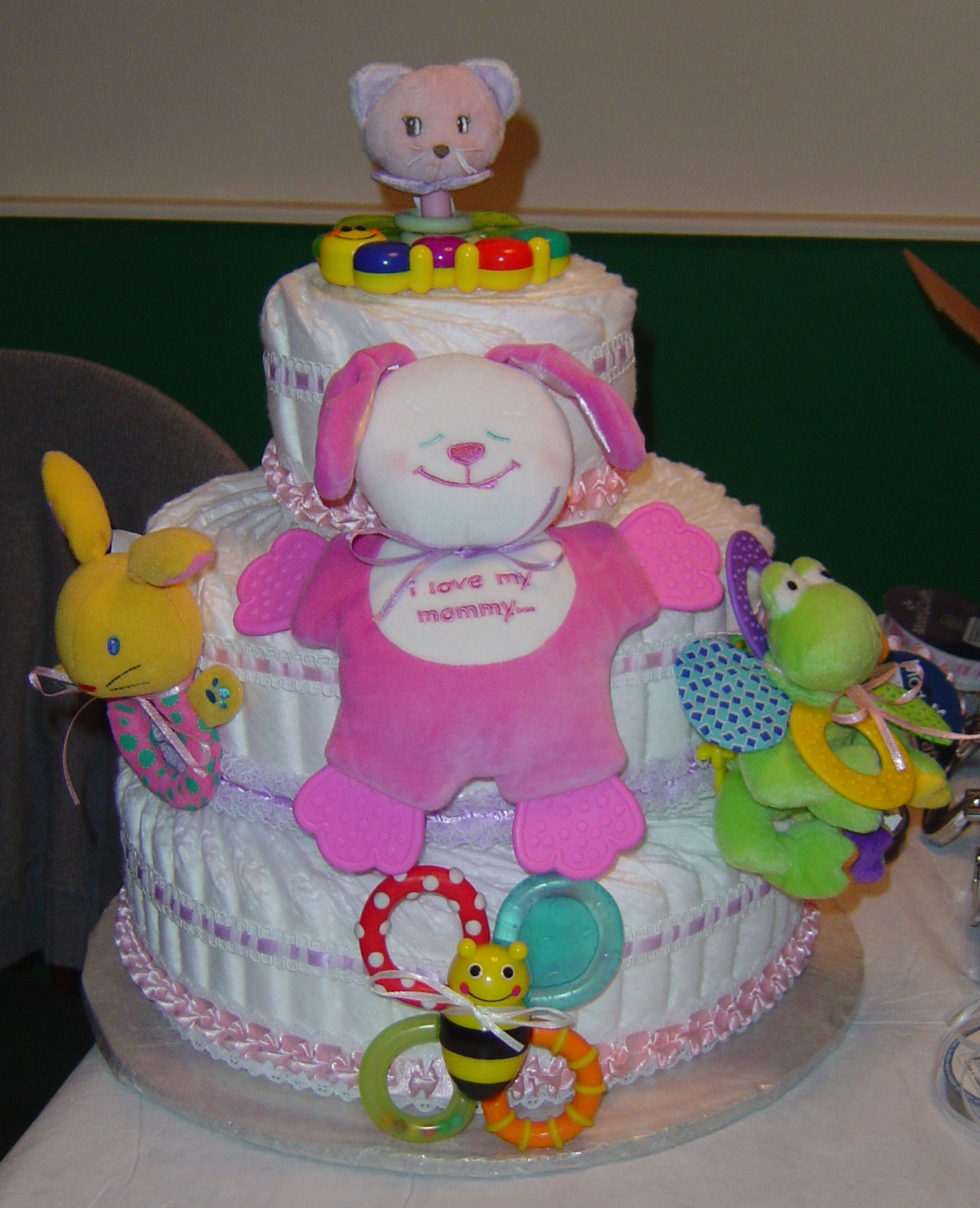 Cake made of Diapers Girl